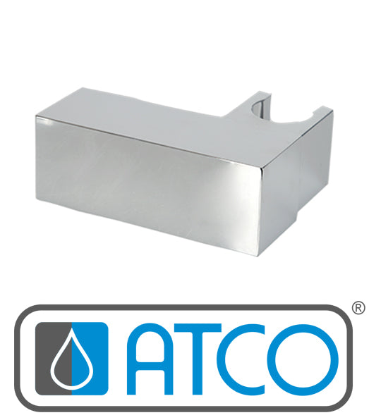 ATCO Wandhalter Brausehalter Brause Wandhalter quadratisch Messing Chrom