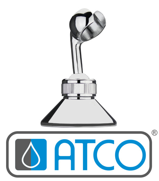 ATCO Nostalgie Retro Brausehalter Wandhalterung Brausekopf Handbrause Halterung Chrom