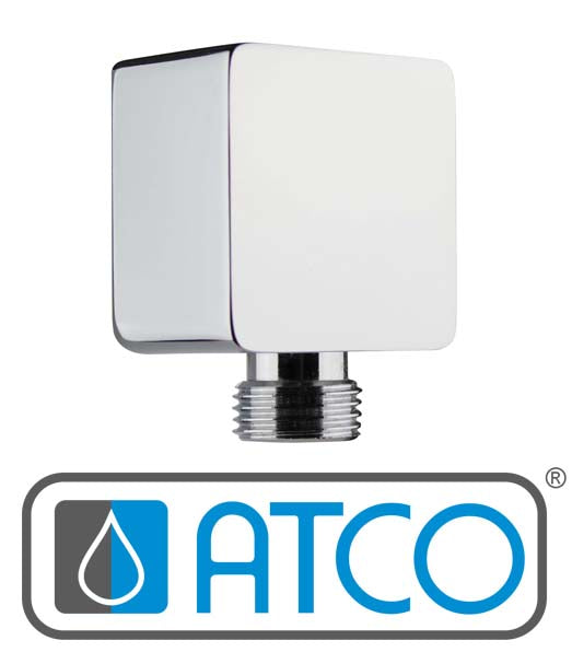 ATCO Wandanschlussbogen CORNER Wandbogen Brauseschlauch Duschschlauch Dusche Messing Chrom