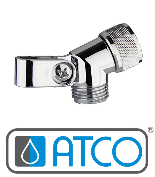 ATCO Gelenkstück 1/2" für Duschstange Handbrause Haltezapfen Brausehalter Chrom