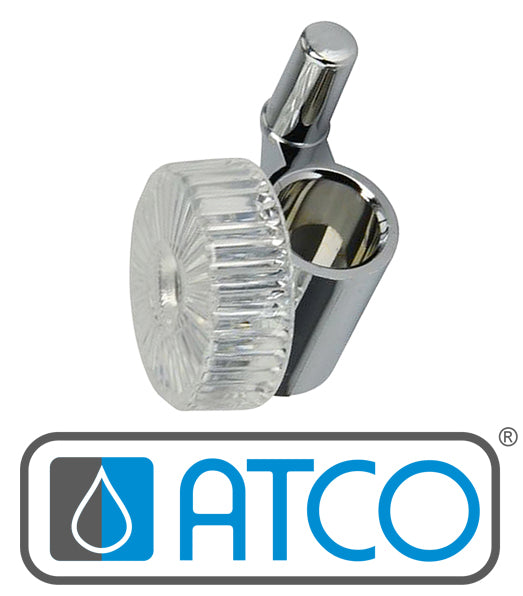 ATCO Duschstange Schieber Gleiter Halter Wandstange für 18 mm Brausestange Chrom