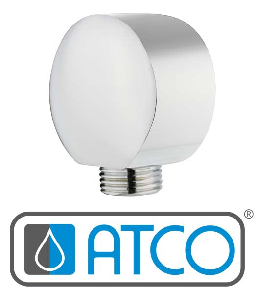 ATCO Wandanschlussbogen RONDO rund Wandbogen Anschlussbogen Brause Dusche Chrom